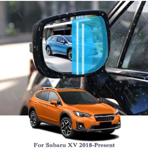2PCS Anti Fog Car Window Clear Film Car Rearview Mirror Protective Film For Subaru XV 2018-Present Waterproof Car Sticker