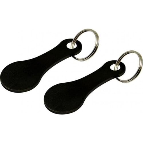 2pcs Ring For Key Keychain Metal Aluminum Alloy Black Shopping Cart Token Keyring Accessories Decor Keyring Hook Wholesale