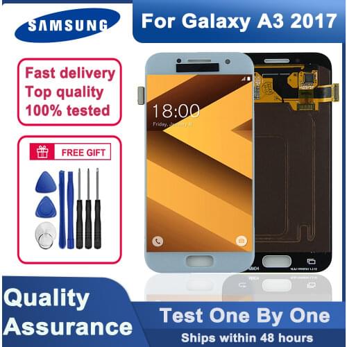 100% tested original 4.7" AMOLED LCD Display for Samsung Galaxy A3 2017 A320 SM-A320F LCD touch screen digitizer assembly