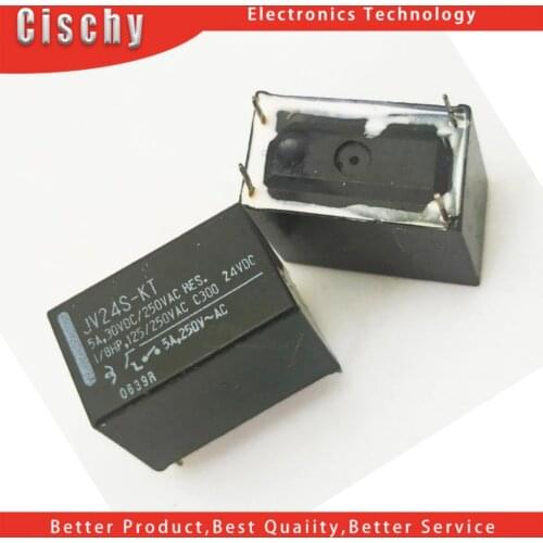 5pcs/lot JV24S-KT JV-24S-KT 24V 24VDC DIP-4 5A 30VDC 250VAC