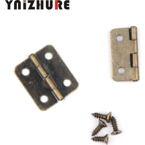 50Pcs 12mm*14mm Mini Antique Carbinet Drawer Hinge Wooden Furniture Jewelry Gift Box Gold Hinge Furniture Hinge Freeshiping Hot