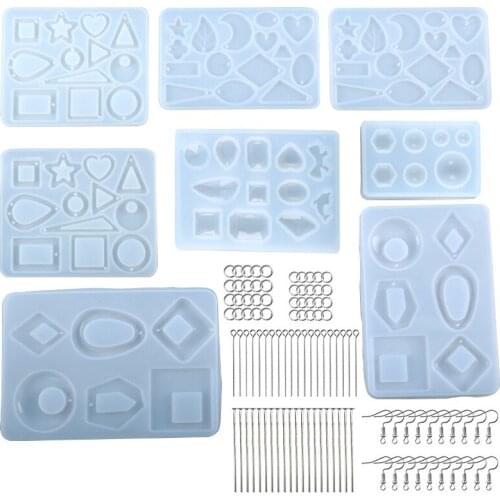 8 Styel Diy Earrings Pendant Silicone Mold Silicone Set Handmade Mirror Set Resin Drop Set Molud Drop Shipping