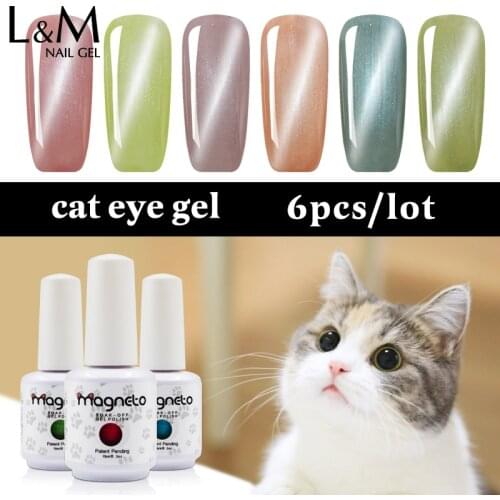 9 Pcs Set Free Shipping Uv Led Cat Eyes Gel Magnetic 3D Polish Brands (7colors+1top+1 foundation base) Decoration DIY Nail