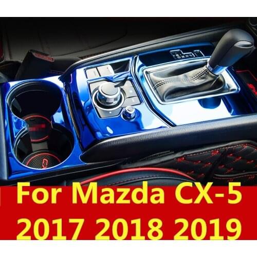For Mazda CX-5 CX5 CX 5 2017 2018 2019 ABS Chrome Car Middle CD Center Control Interior Accessories Car essories