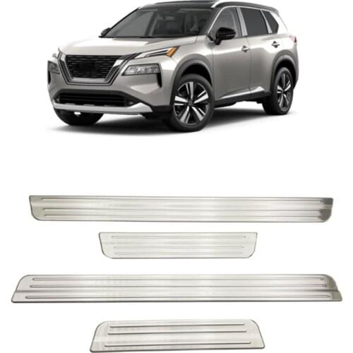 Auto Door Sill Scuff Plate Door Sill Strip Stickers for Nissan X-Trail 2021 Car Styling Accessories