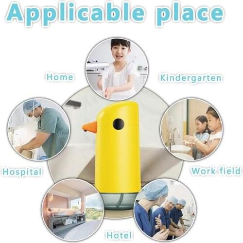 Non-contact Soap Dispenser for Bathroom and Kitchen with Small Yellow Duck Automatic Soap Dispenser with Infrared SensorElectric