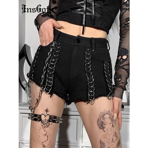 Женские джинсовые шорты INSGOTH China At AliExpress
