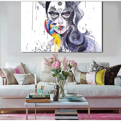 JQHYART Multicolor Nail Modern Wall Pictures For Living Room Painting Wall Painting Picture Canvas Art No Frame