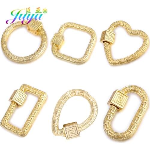 Juya DIY Mesh Chains Pendant Jewelry Making Accessories Supplies Handmade Decoration Fastener Locket Screw Carabiner Clasps