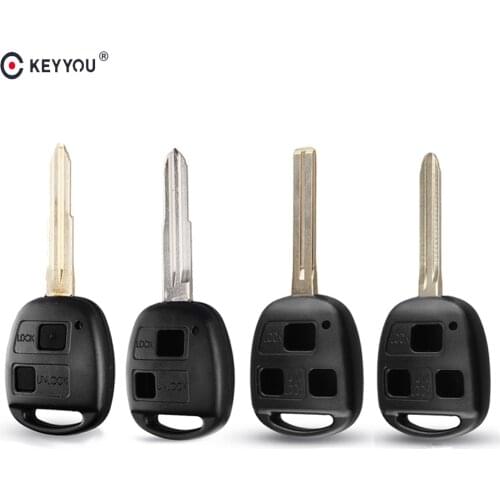 KEYYOU Remote Car Key Shell Case 3 Buttons For Toyota Avensis 2008 Celica RAV4 Prado Camry Corolla YARIS Land Cruiser Uncut