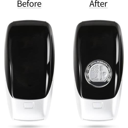 Metal 3D Badge Car Remote Key Cover Compatible with Mercedes Benz E Class, S Class, C Class, G Class, GLE Later than 2018