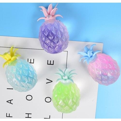 Novelty Toys Multicolor Little Fresh Golden Powder Pineapple Stress Relief Vent Pineapple 40ml Juguetes Para Niños Simple Dimpl