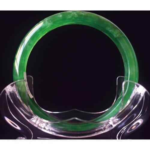 Gift Certificate Natural and Burma Jade A-Class 54-62mm Ice Green Jade Bracelet Exquisite Princess Bracelet Best Gift