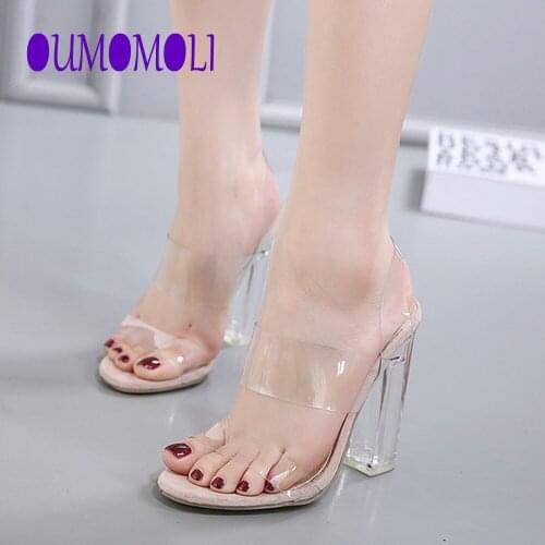 2020 Summer PVC Gladiator Sandals Women Open Toe Ankle Strap High Heels Pumps Fashion Party Dress Womens Shoes Q358