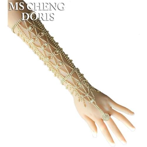 Rhinestone Statement Jewellery for Women Bracelet 2020 Long Bracelet Australia Crystal Bangles Lady Copper Jewelry