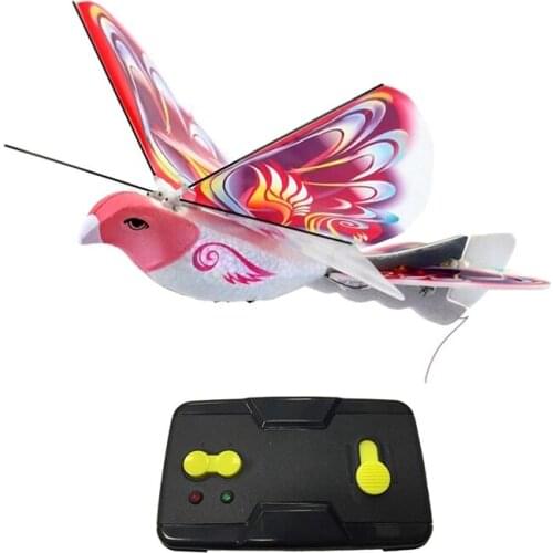 Remote-Controlled Bird Simulation Flapping-Wing Flight Pigeon Induction Bird Electric Eagle Remote Control Bionic Bird Pink