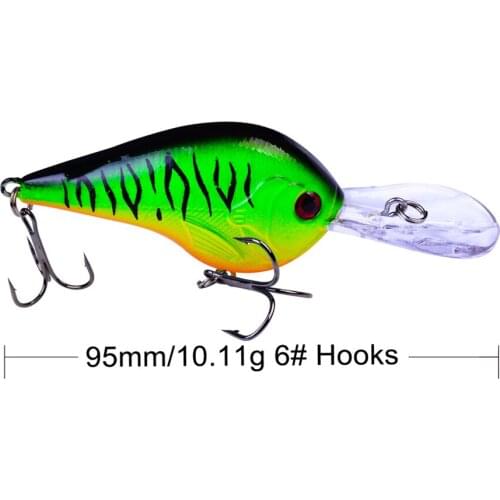 1PC Crankbait Wobblers 9.5CM 10G Plastic Fly Fishing Tackle Crankbait Bass Bait Pike Perch Fishing Lure