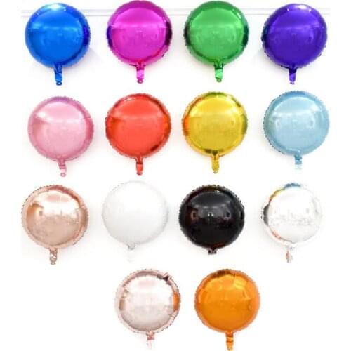 18inch Round Foil Metal Colorful Balloon Baby Shower Wedding Birthday Party Balloons Layout Decoration LX2375