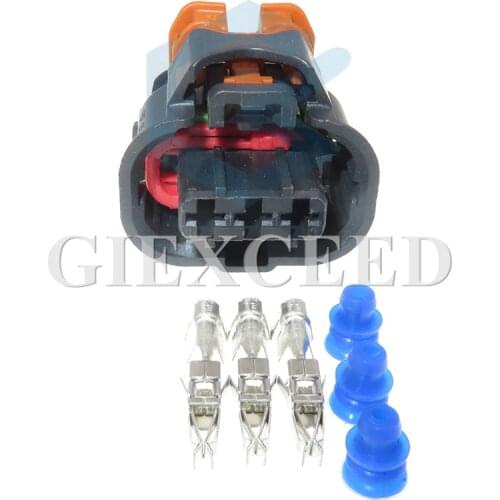 2 Sets 3 Pin Car Waterproof Harness Connector Female Sealed Auto Socket