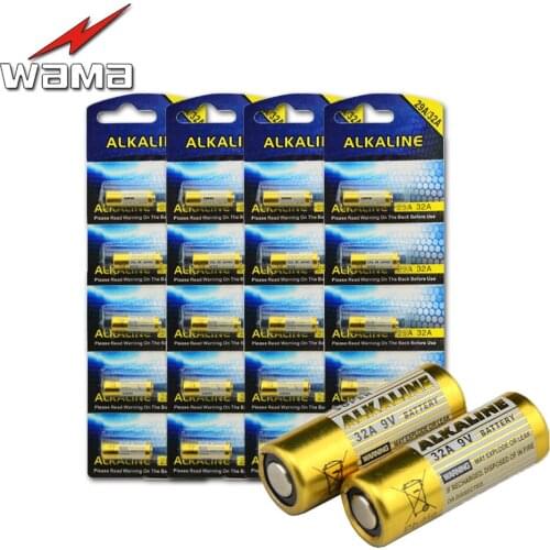 20pcs/4pack Wama New 32A 9V Primary Dry Batteries L822 LR32 29A High Quality Access Control Talking pen Batteries Drop shipping