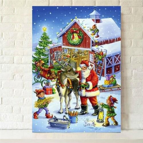 Full Square 5D DIY Diamond Painting "Christmas scenery tree" pictures of Rhinestones Diamond embroidery wall decoration FG1763