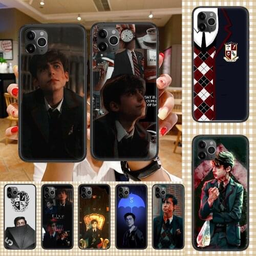 Aidan Gallagher Number Five Phone Case Cover Hull For iphone 5 5s se 2 6 6s 7 8 12 mini plus X XS XR 11 PRO MAX black silicone