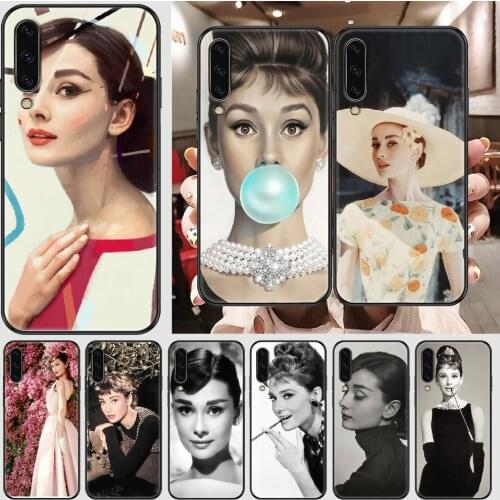 Audrey Hepburn Phone case For Samsung Galaxy A 3 5 7 8 10 20 21 30 40 50 51 70 71 E S 2016 2018 4G black tpu bumper painting