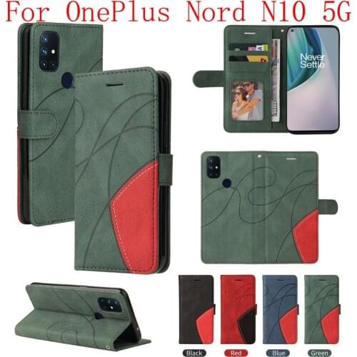 Sunjolly Case for OnePlus Nord N10 5G Wallet Stand Flip PU Leather Phone Case Cover coque capa OnePlus Nord N10 5G Case Cover