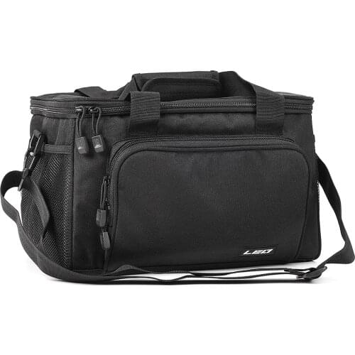 Black Outdoor Fishing Bag Waterproof Oxford Cloth Waist Shoulder Messenger Fishing Tackle Reel Lure Camera Storage Bag
