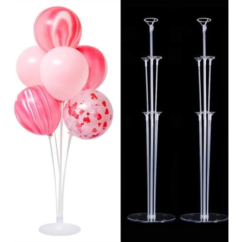 7Tubes Balloons Holder Balloon Column Stand Holder Confetti Ballon Baby Shower Kids Birthday Party Decoration Wedding Table Deco