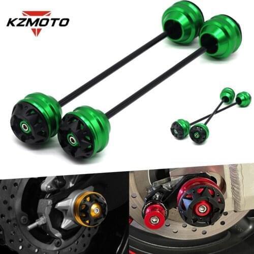 For KAWASAKI Z650 Z1000SX NINJA 650 1000 ZX-6R z650 z1000sx Versys650 Motorcycle Front Axle Fork Crash Sliders Wheel Protector