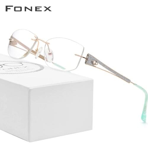 Оправы для женских очков FONEX China At AliExpress