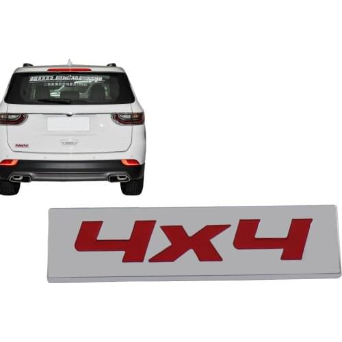 Chrome Red 4X4 for Engine Fender Trunk Lid Emblem Decal Badge Sticker