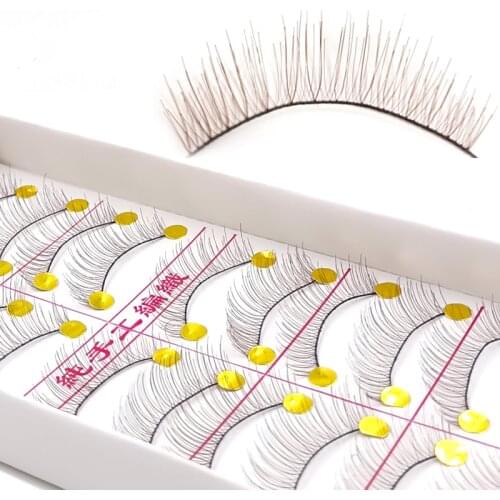 ICYCHEER Brown Color Makeup Natural Eyelashes False Eye Lashes Nude Look Eye Extensopm Cils Wholesale Make Up Tools