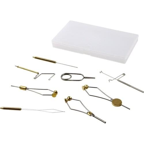 Hyaena Fly Tying Tools Hook Tying Tool Rotary Whip Finisher Fly Tying Hackle Plier Bobbin Holder Needle