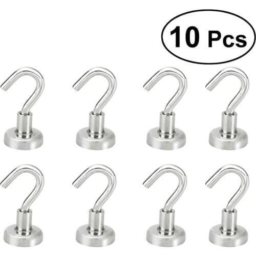 LUOEM Strong Magnetic Hooks Power Hook Holder Hooks Heavy Duty Wall Hooks Hanger Key Coat Cup Hanging Hanger for Home Storage