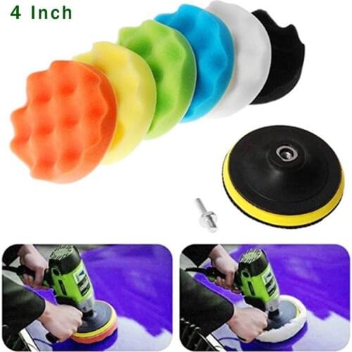 4 Inch 100mm Polishing Pad Kit Buffing Woolen&Sponge Pads for Car Care Polisher Waxing Polishing 9Pcs/Set