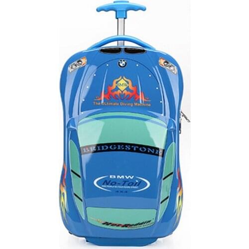 New Hot Suitcase Sell Kids Trolley School Bag Fashion Children Cartoon Bag ABS+PC School Bag On Wheels Travel Bags Free Shipping