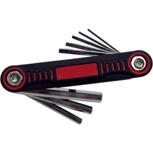 Portable 8 in 1 Folding Hex Driver Hexagonal Key Wrench Kits Set Repairing Tools Bicycle Repair Multi-function Hand Tool Set