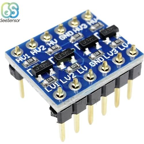 5Pcs IIC I2C Logic Level Converter Bi-Directional Board Module 4 Channel 5V 3.3V With Pins