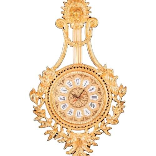 Factory Direct Sales 2021 Hot Style Brass Wall Clock European Style Stylish Atmosphere Living Room Wall Brass Wall Clock