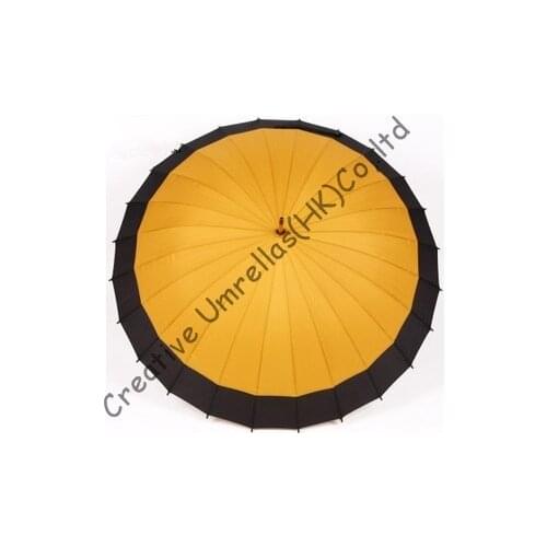 Assorted colour choice,24 ribs wooden umbrellas,14mm wooden shaft and fluted metal long ribs,business parasol,manual open