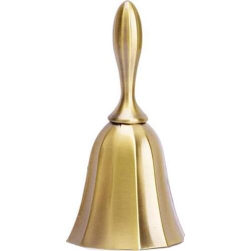 Hand Brass Bells for Children Pure Copper Bell for Bed Call Remind Class Small Large Christmas Bell for Crafts