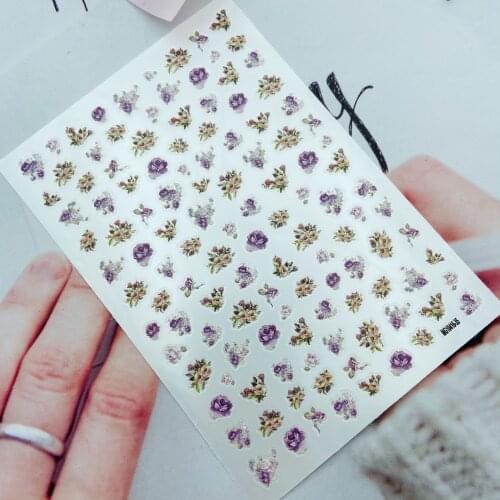 DIY Japanese Style Back Glue Adhesive Dry Nail Stickers Fresh Small Flowers Thin Traceless Nail Decals Nail Art Manicure Women