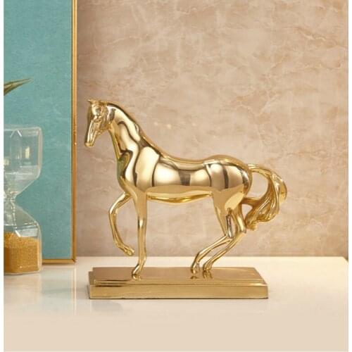 Living room decoration TV cabinet pure copper deer European light luxury metal creative gifts home soft decoration wholesale