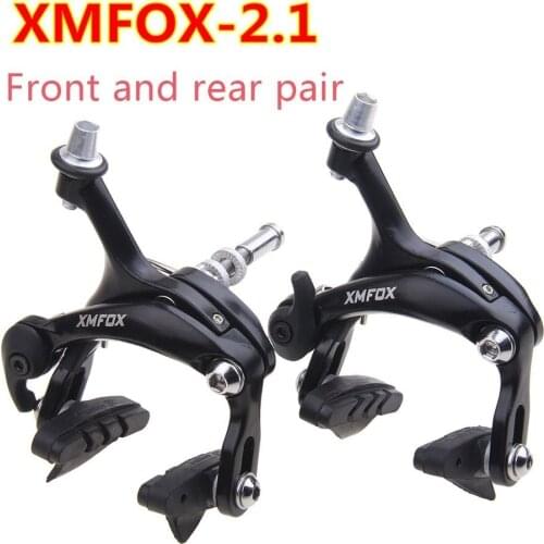 XMFOX-2.1 Road Brake Dual Pivot Bike Aluminum Side Pull Caliper Brake Front Rear Brake Road Racing Bicycle Brake Accessories
