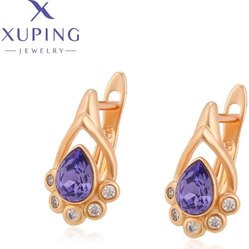 Xuping Jewelry Fashion Popular European Style Crystal Earrings for Women Girls A00629889