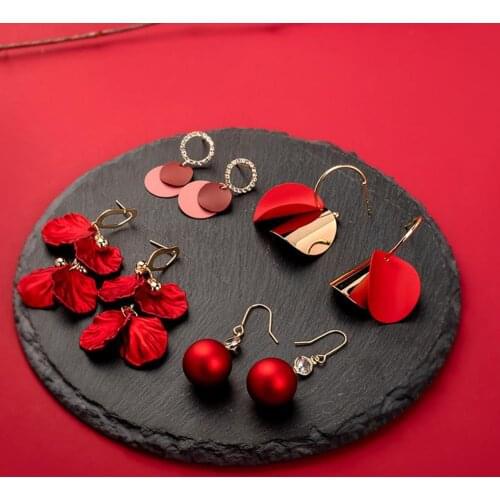 1 Pair Earrings Round Shape Earrings Gift 925 Silver Plated Long Earrings Gift Jewelry New Years Earrings for Women