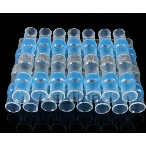 10/50PCS Solder Seal Wire Connectors Waterproof Heat Shrink Butt Connectors Electrical Wire Terminals Insulated Butt Splices