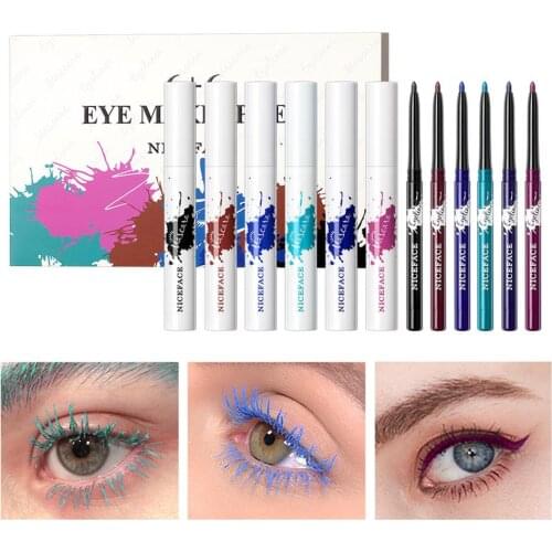 12Pcs Eyeliner Mascara Set Cat Eye Makeup Long-lasting Waterproof Sweat-proof Quick Dry Not Blooming Liquid Eyeliner Mascara